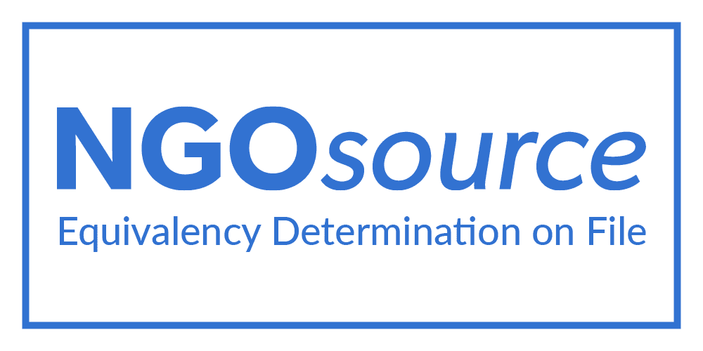 NGO Source Equivalency Determination on File